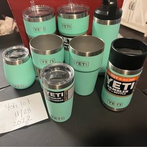 AUTHENTIC YETI DRINKWARE LOT SEAFOAM  UNREGISTERED